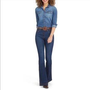 NEW! SPANX Flare Jeans SIZE LARGE TALL STYLE 20327T 1421